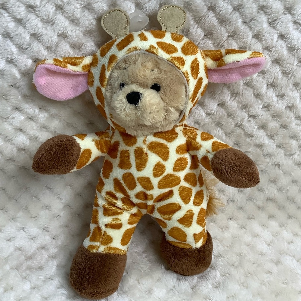 Ganz Wee Bears Plush Tan Bear in Giraffe Costume H 13708 Stuffed Animal Toy
